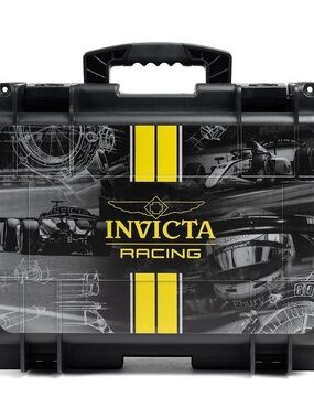 Invicta Racing Hard 8 watch slot Case - Black and Yellow